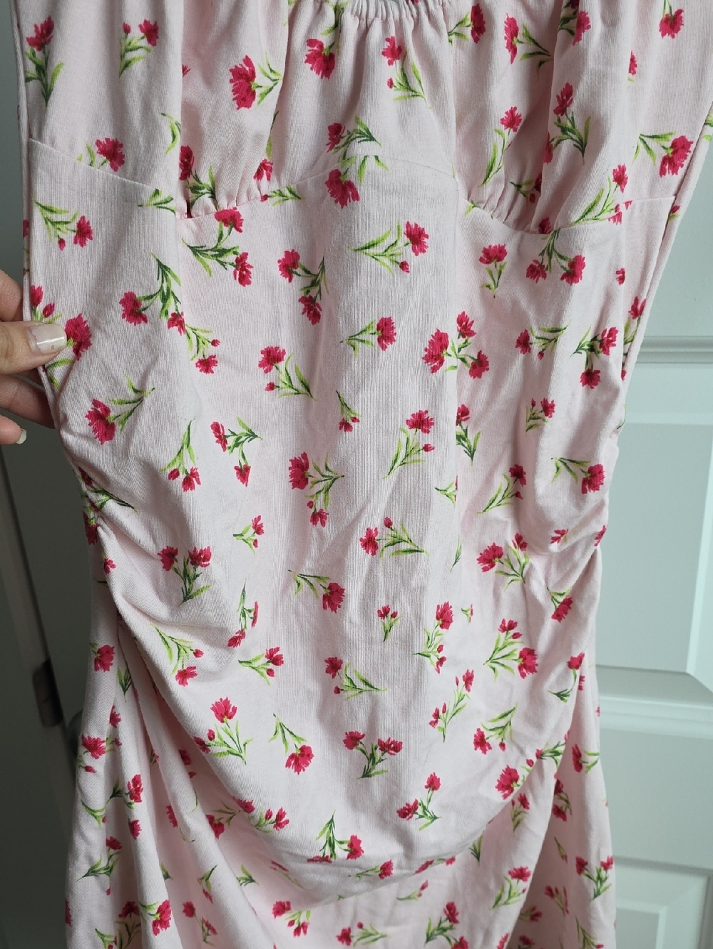 Wild Fable Pink Floral Scoop-Neck Mini dress Small G195 - Picture 4 of 11